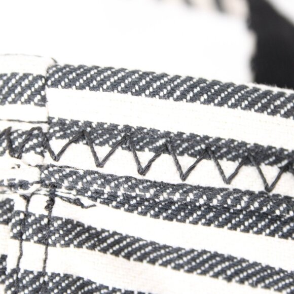 Thirty One Purse Retro Metro 19 x 14 x 7 White Black Striped Tote Purse - Picture 12 of 12